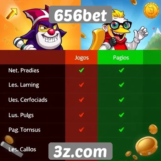 Comparação de jogos populares disponíveis na 656bet